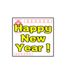 動く！毎年使えるシンプル年賀状（個別スタンプ：6）