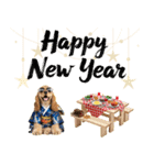 アメコカ子犬の晴れ着スタンプ♡2026お正月（個別スタンプ：8）