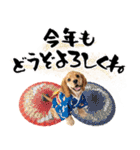 アメコカ子犬の晴れ着スタンプ♡2026お正月（個別スタンプ：9）