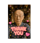 面白いデコおじいちゃんあけおめスタンプ（個別スタンプ：3）