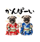 笑顔で迎える2026♡お正月パグ年賀（個別スタンプ：22）