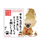 笑顔で迎える2026♡お正月パグ年賀（個別スタンプ：25）