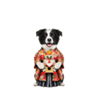 ボーダーコリー子犬のお正月スタンプ2026♡（個別スタンプ：37）