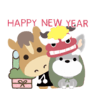 2026年シュナウザー犬正月（個別スタンプ：3）