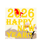 飛び出す！2026大人が使う年始挨拶スタンプ（個別スタンプ：6）