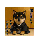 毎年使える♡黒豆柴の年末年始スタンプ（個別スタンプ：1）