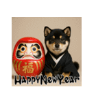 毎年使える♡黒豆柴の年末年始スタンプ（個別スタンプ：9）
