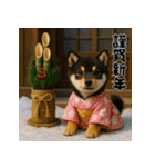 毎年使える♡黒豆柴の年末年始スタンプ（個別スタンプ：10）
