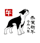 ボストンテリアのお正月2026 -02-（個別スタンプ：29）