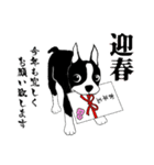 ボストンテリアのお正月2026 -02-（個別スタンプ：35）