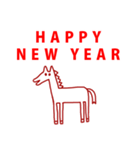 2026 年賀状 あけましておめでとう 馬 01（個別スタンプ：8）