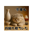 毎年使える♡スコティッシュフォールド正月（個別スタンプ：15）