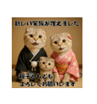 毎年使える♡スコティッシュフォールド正月（個別スタンプ：17）