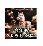 お正月に送れる馬のスタンプ（個別スタンプ：7）