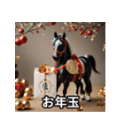 お正月に送れる馬のスタンプ（個別スタンプ：15）
