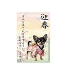 動くチワワ♡あけおめ年賀状（個別スタンプ：8）