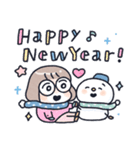 おかっぱめがねのゆるかわ年末年始（個別スタンプ：4）