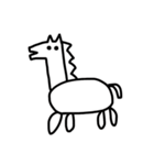 2026 うま らくがき 年賀状 お正月（個別スタンプ：1）