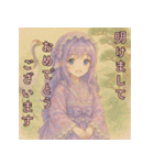 毎年使える♡ロリータファッションのお正月（個別スタンプ：15）