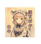 毎年使える♡ロリータファッションのお正月（個別スタンプ：30）