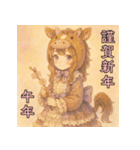 毎年使える♡ロリータファッションのお正月（個別スタンプ：35）