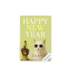 書き込める年賀状♥サングラス猫（個別スタンプ：2）