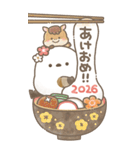 BIG♡もちっと！シマエナガさん。正月2026（個別スタンプ：3）