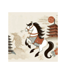 和風 2026年 あけおめ 午年 馬 年賀状（個別スタンプ：14）