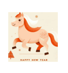 和風 2026年 あけおめ 午年 馬 年賀状（個別スタンプ：29）