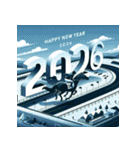 競馬風 2026年 あけおめ 馬 年賀状（個別スタンプ：6）