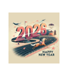 競馬風 2026年 あけおめ 馬 年賀状（個別スタンプ：14）