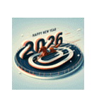 競馬風 2026年 あけおめ 馬 年賀状（個別スタンプ：25）