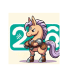 アドベンチャー 2026年 あけおめ 馬 年賀状（個別スタンプ：7）