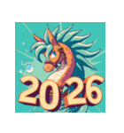 アドベンチャー 2026年 あけおめ 馬 年賀状（個別スタンプ：10）