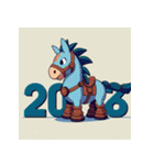 アドベンチャー 2026年 あけおめ 馬 年賀状（個別スタンプ：16）