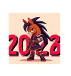 アドベンチャー 2026年 あけおめ 馬 年賀状（個別スタンプ：17）