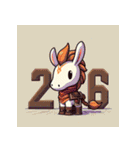 アドベンチャー 2026年 あけおめ 馬 年賀状（個別スタンプ：18）