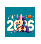 アドベンチャー 2026年 あけおめ 馬 年賀状（個別スタンプ：21）