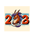 アドベンチャー 2026年 あけおめ 馬 年賀状（個別スタンプ：30）