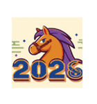 アドベンチャー 2026年 あけおめ 馬 年賀状（個別スタンプ：35）