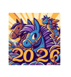 アドベンチャー 2026年 あけおめ 馬 年賀状（個別スタンプ：37）