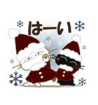 黒ねこ＆みけさん2025-2026便り（個別スタンプ：1）