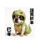 毎年使える♡フレンチブルドッグの年末年始（個別スタンプ：34）