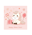 キュートポップ 2026年 あけおめ 馬 年賀状（個別スタンプ：37）