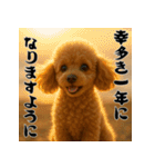毎年使える♡トイプードルの年末年始（個別スタンプ：3）