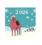 ファンタジー風 2026年 あけおめ 馬 年賀状（個別スタンプ：20）