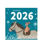 ファンタジー風 2026年 あけおめ 馬 年賀状（個別スタンプ：26）