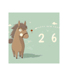 ファンタジー風 2026年 あけおめ 馬 年賀状（個別スタンプ：29）