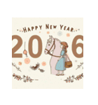 ファンタジー風 2026年 あけおめ 馬 年賀状（個別スタンプ：31）