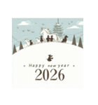 ファンタジー風 2026年 あけおめ 馬 年賀状（個別スタンプ：40）